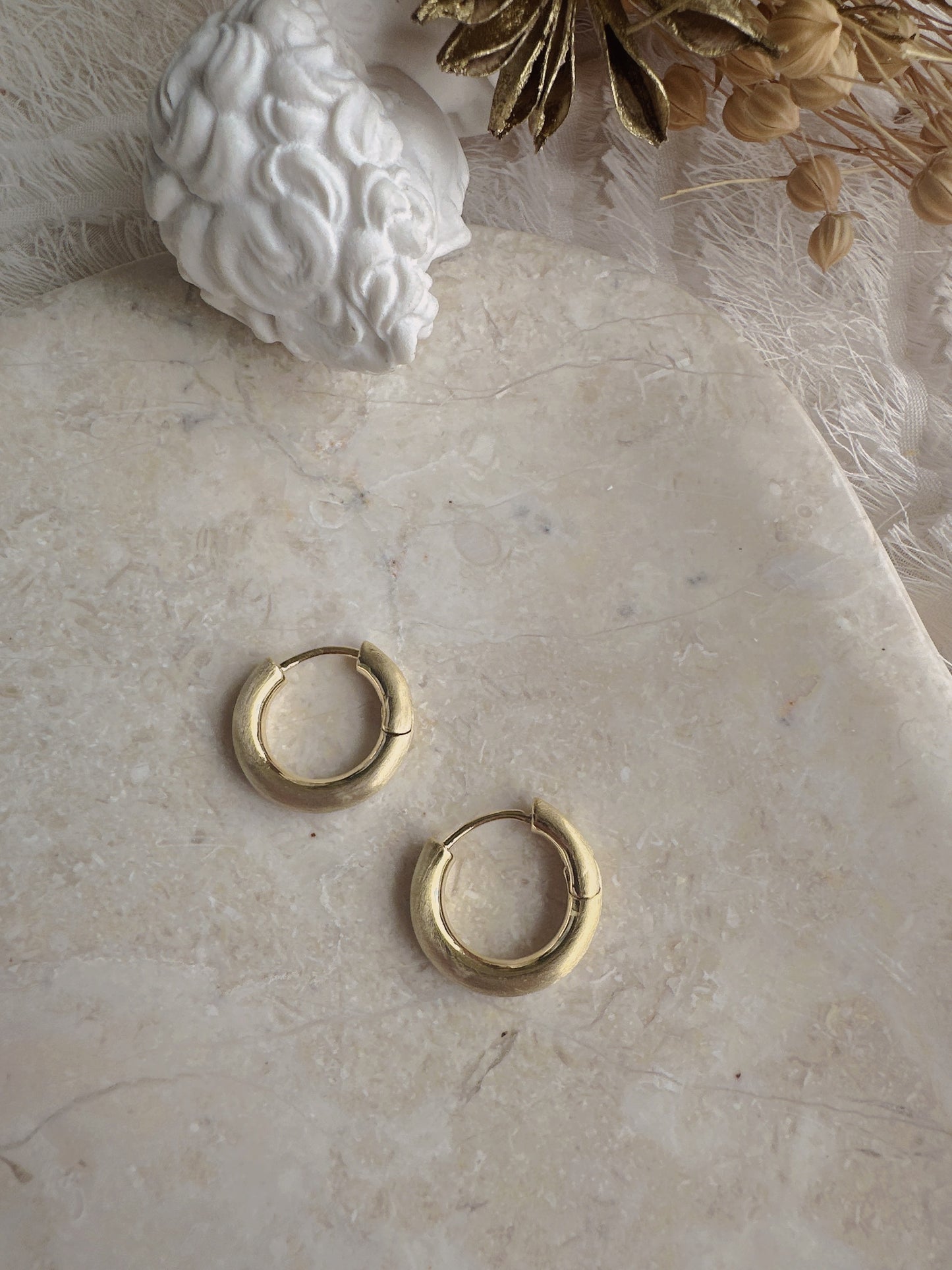 20mm 925 Silver post hoop earrings