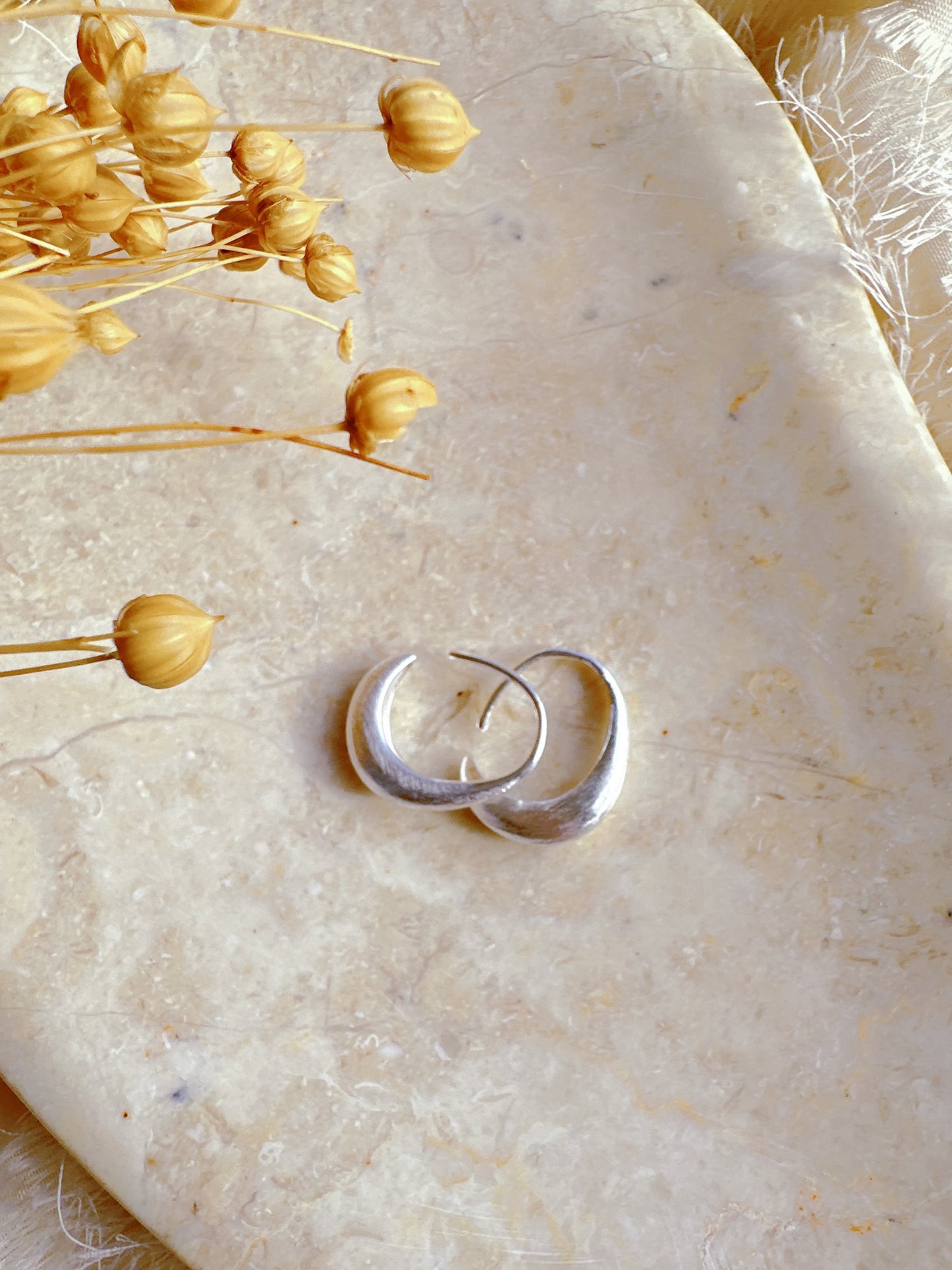 925 silver post silver color earrings