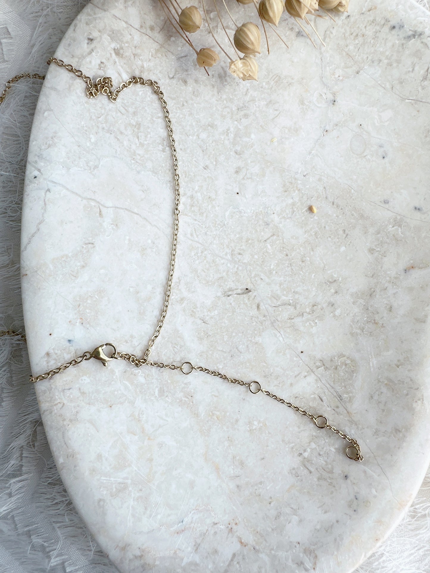 Letter stainless steel necklace