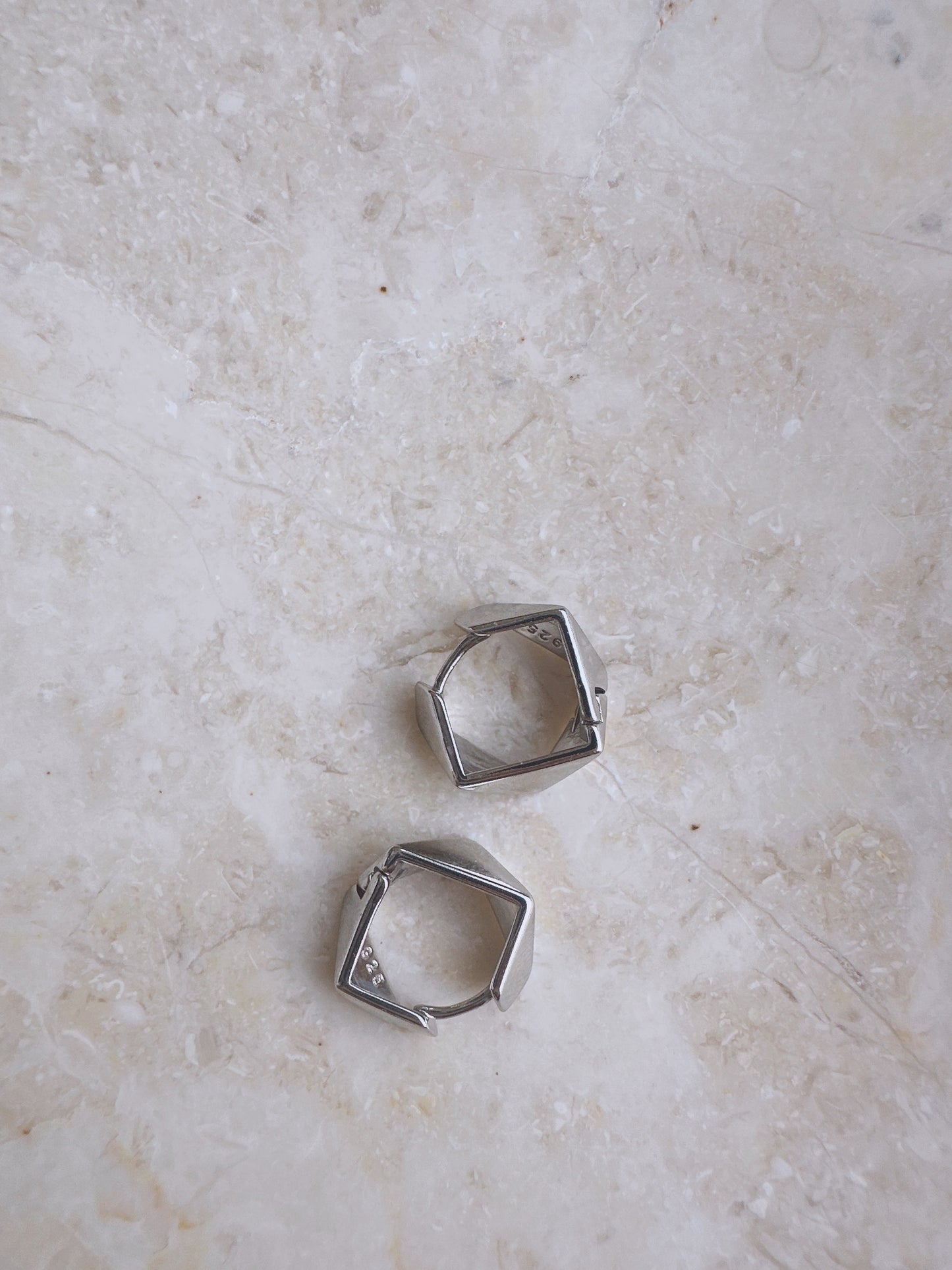 925 silver post unisex minimalist earrings