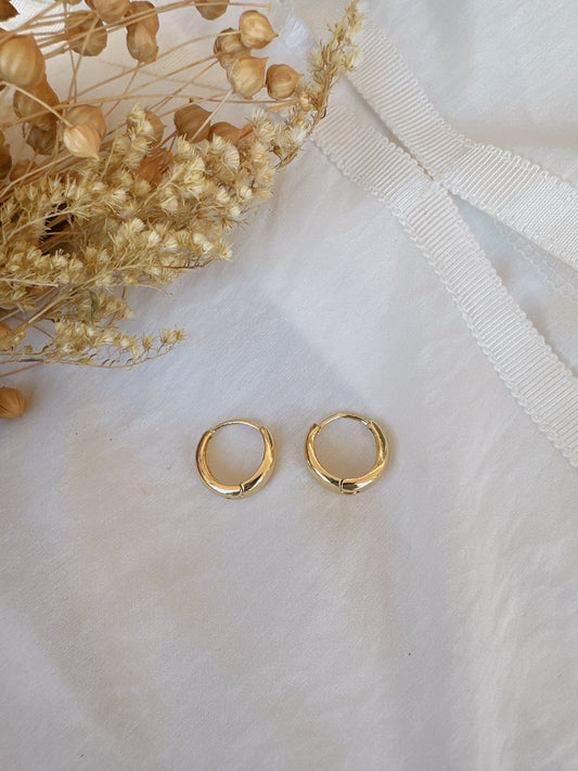 925 silver post mini hoop earrings