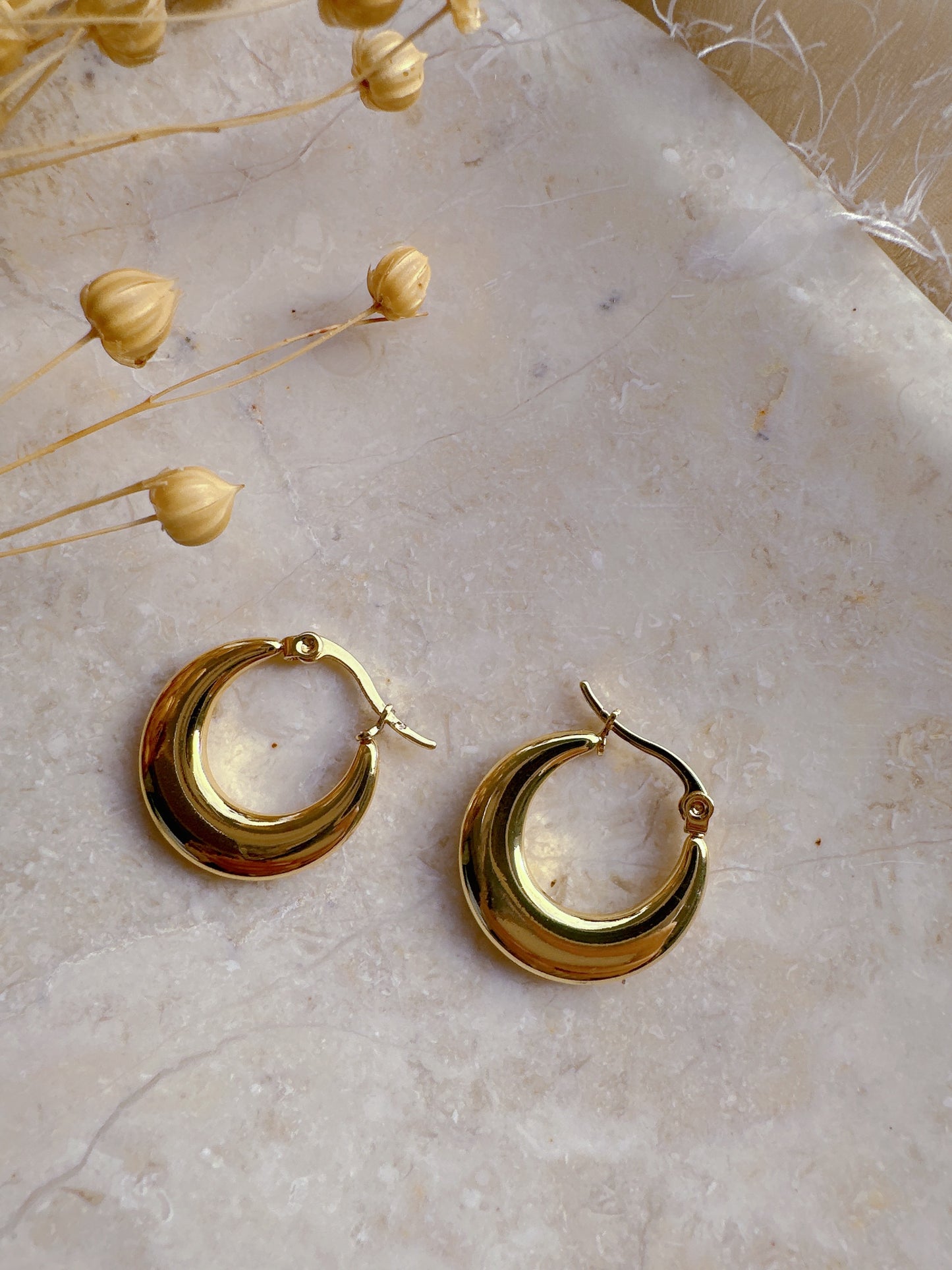 Soul Mate D & 18K Gold Plated Earrings