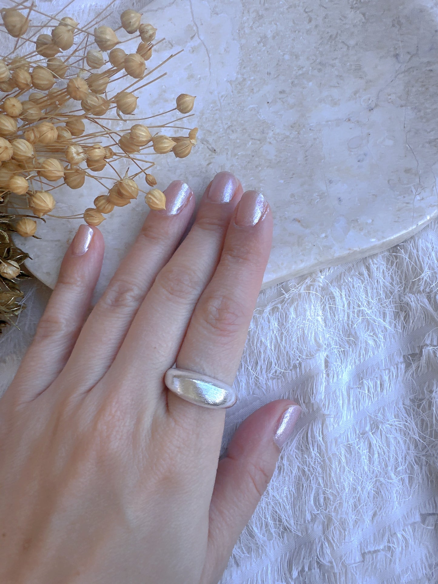 Soul Mate & 925 sterling silver adjustable ring