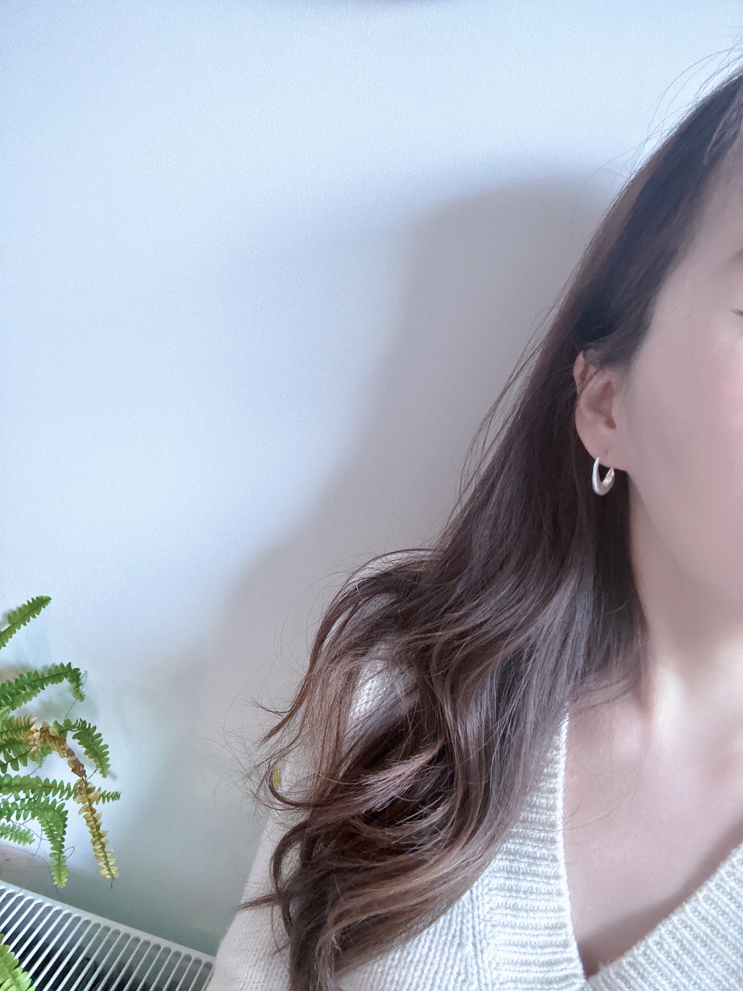 925 silver post silver color earrings