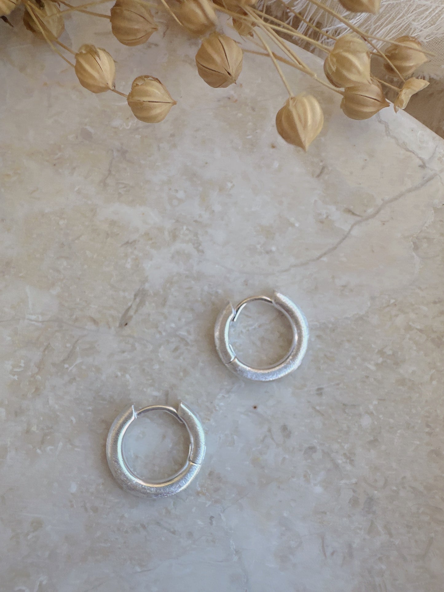 16mm 925 sterling silver hoop earrings