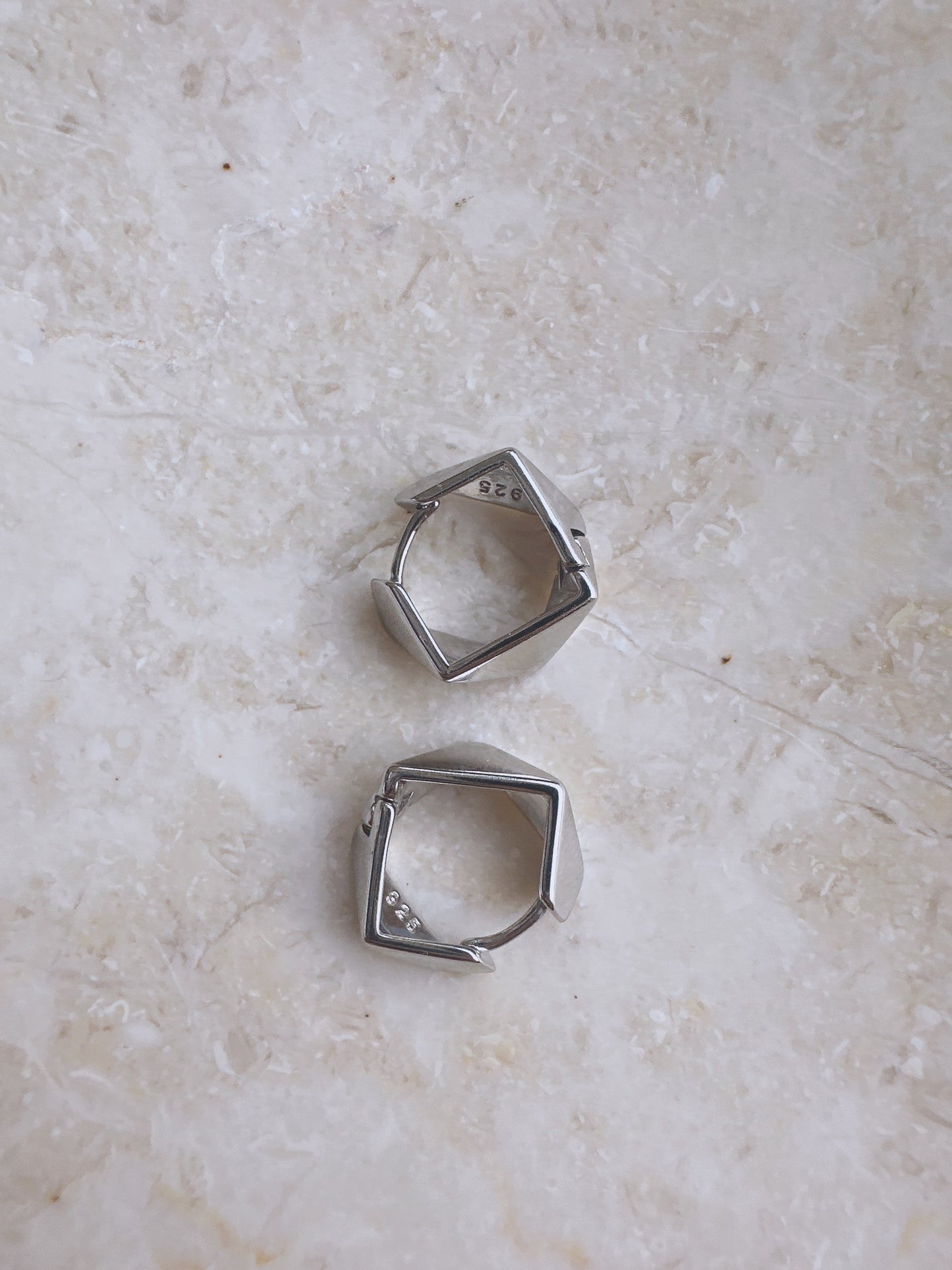 925 silver post unisex minimalist earrings