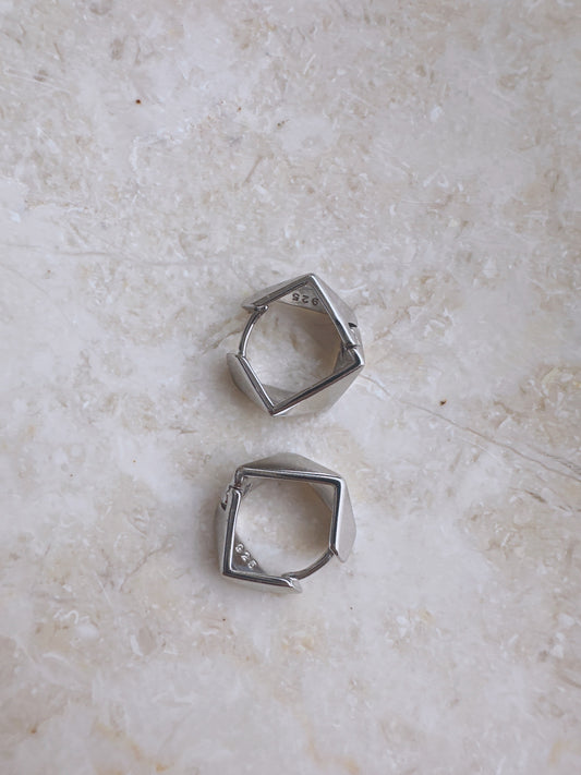 925 silver post unisex minimalist earrings