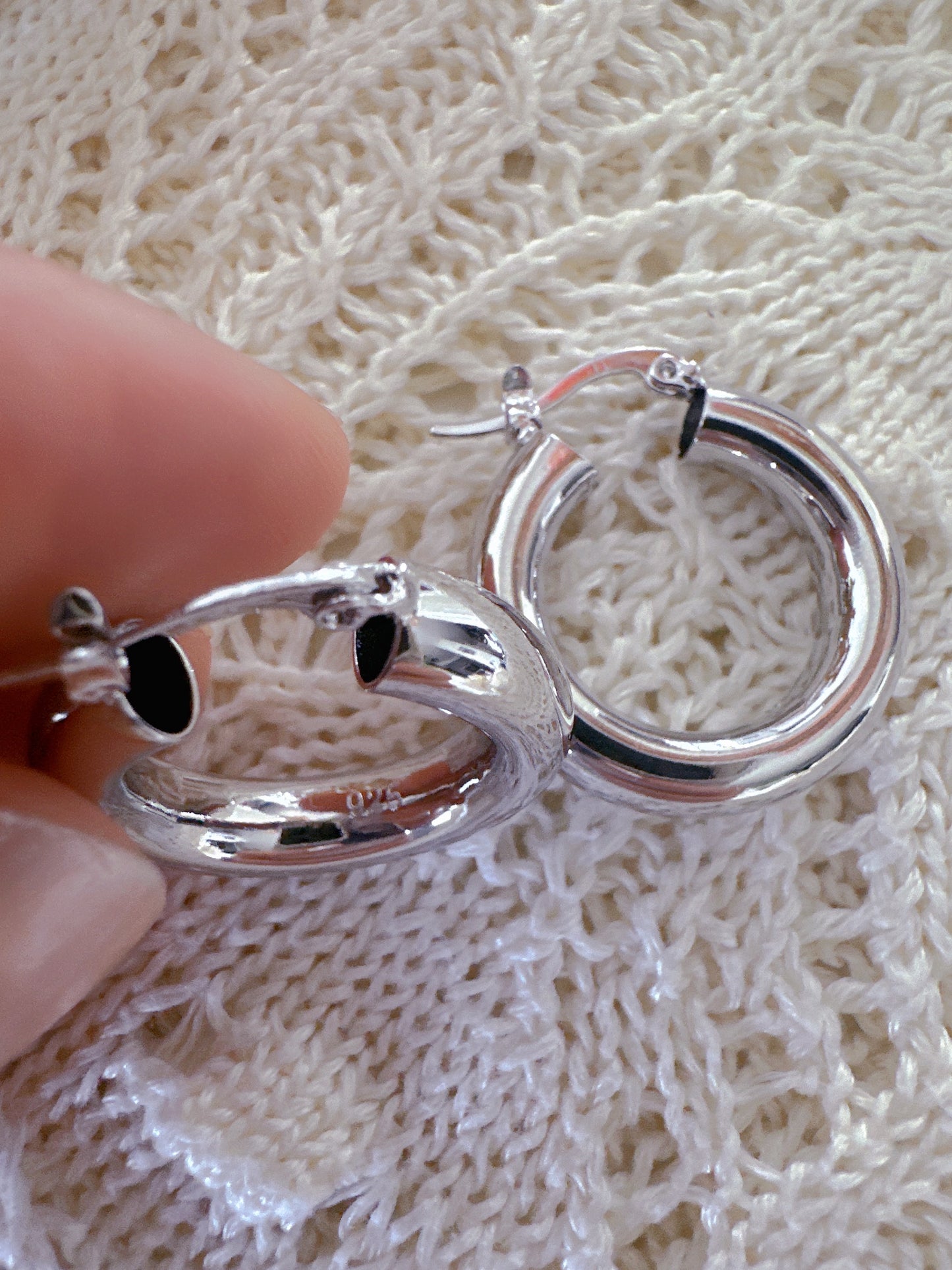 925 sterling silver hoop earrings