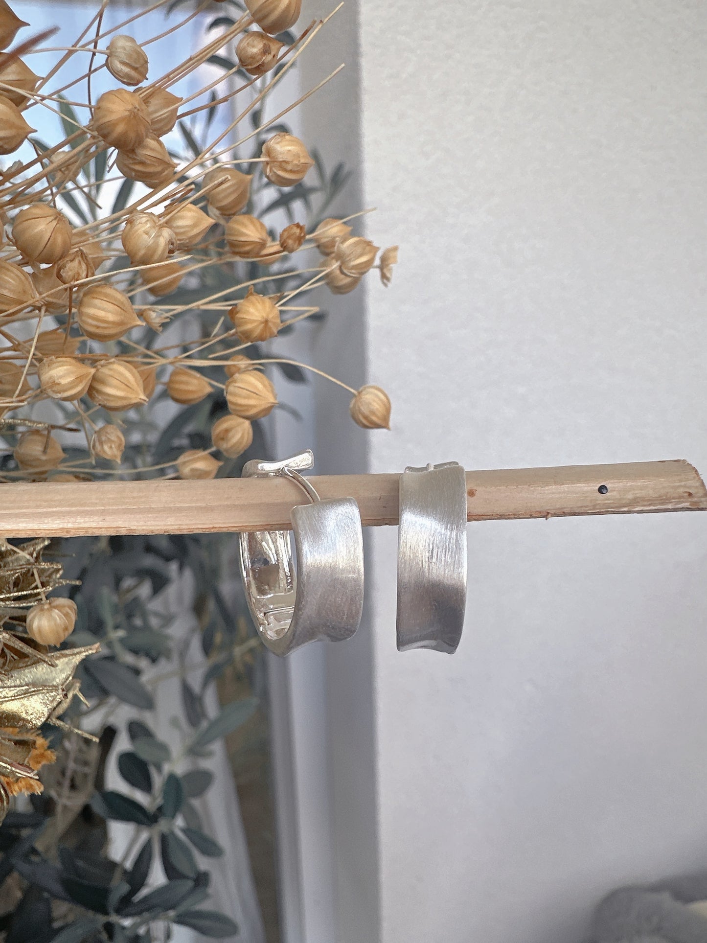 Soul Mate  & 925 silver post hoop earrings