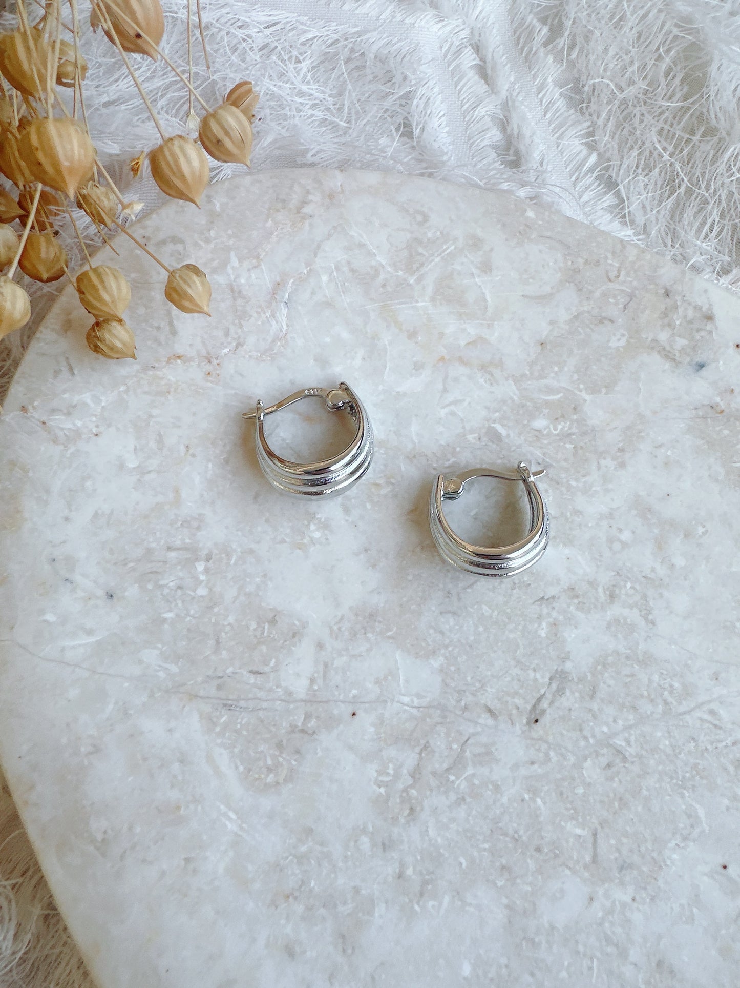 925 sterling silver mini hoop earrings