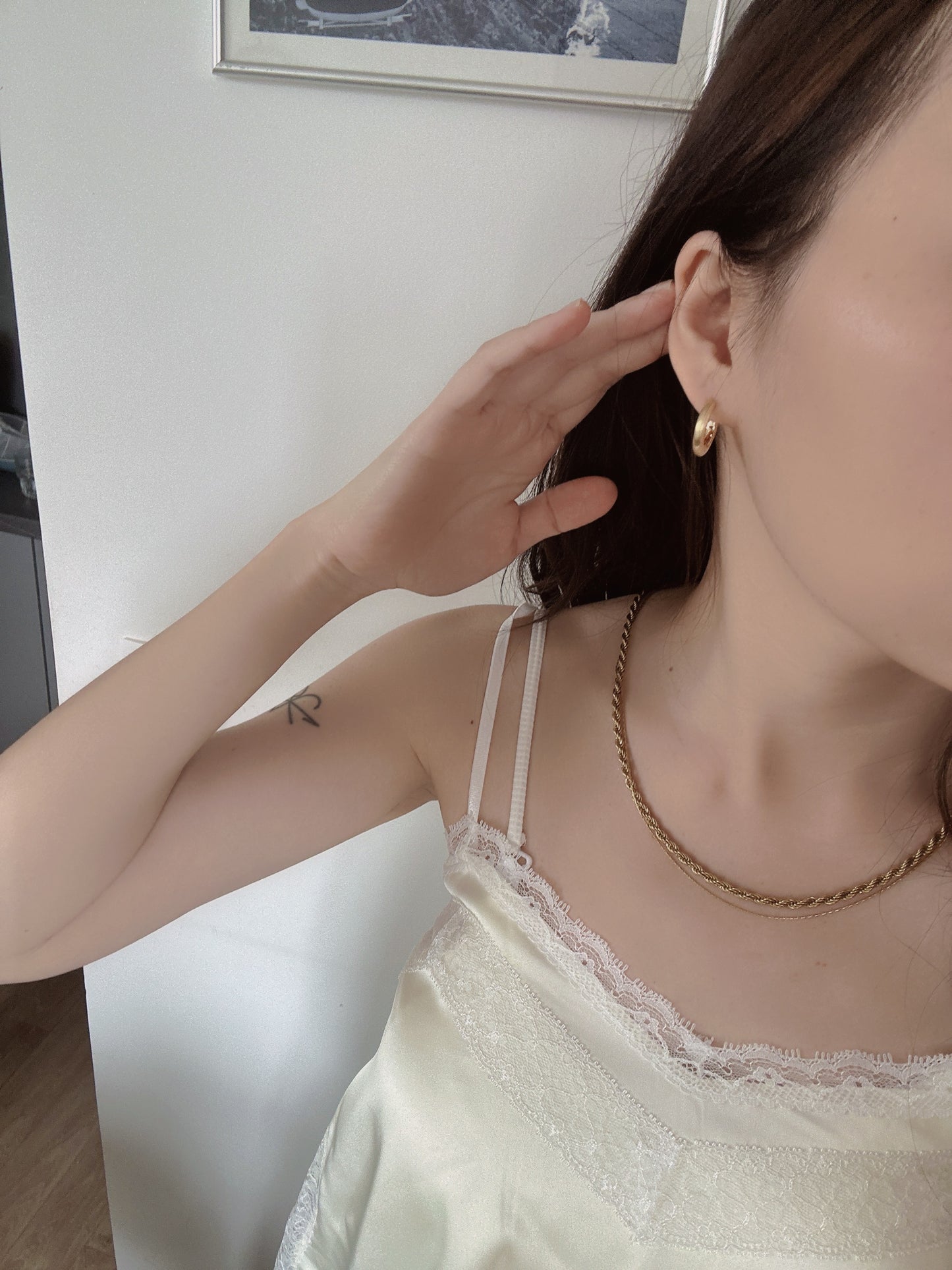 20mm 925 Silver post hoop earrings