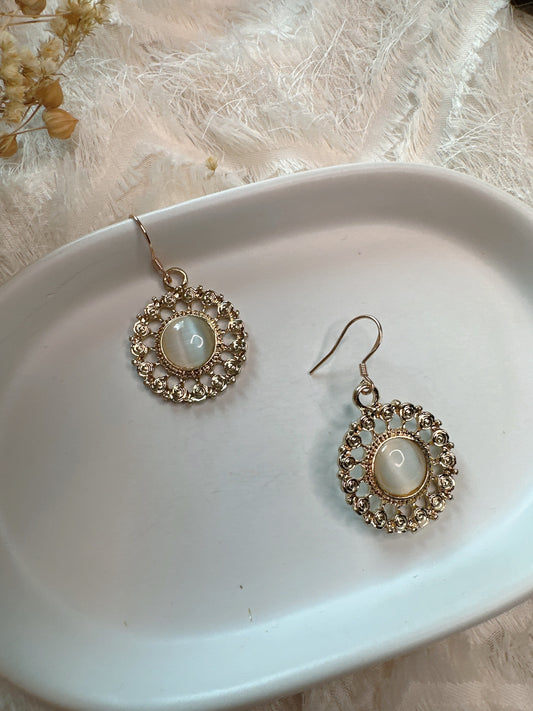 925 Silver needles rococo style earrings