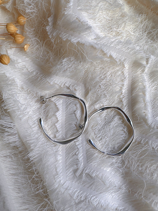 35mm 925 silver post earrings