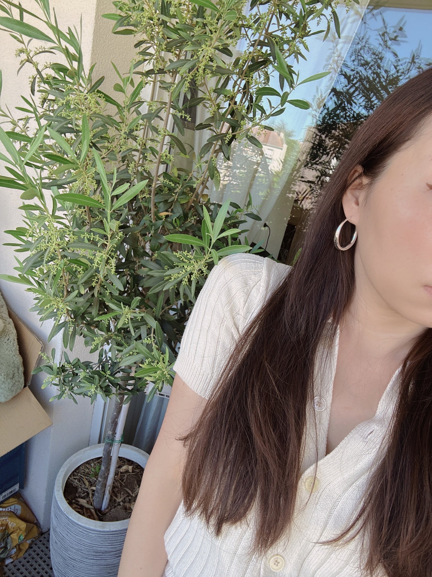 33mm 925 sterling silver hoop earrings