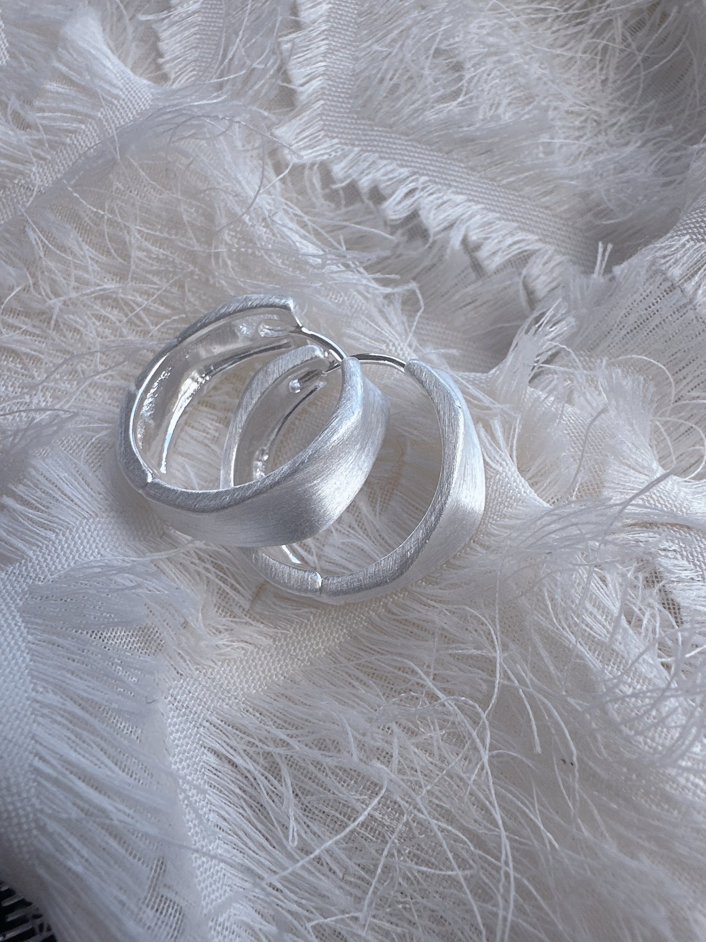 Soul Mate  & 925 silver post hoop earrings