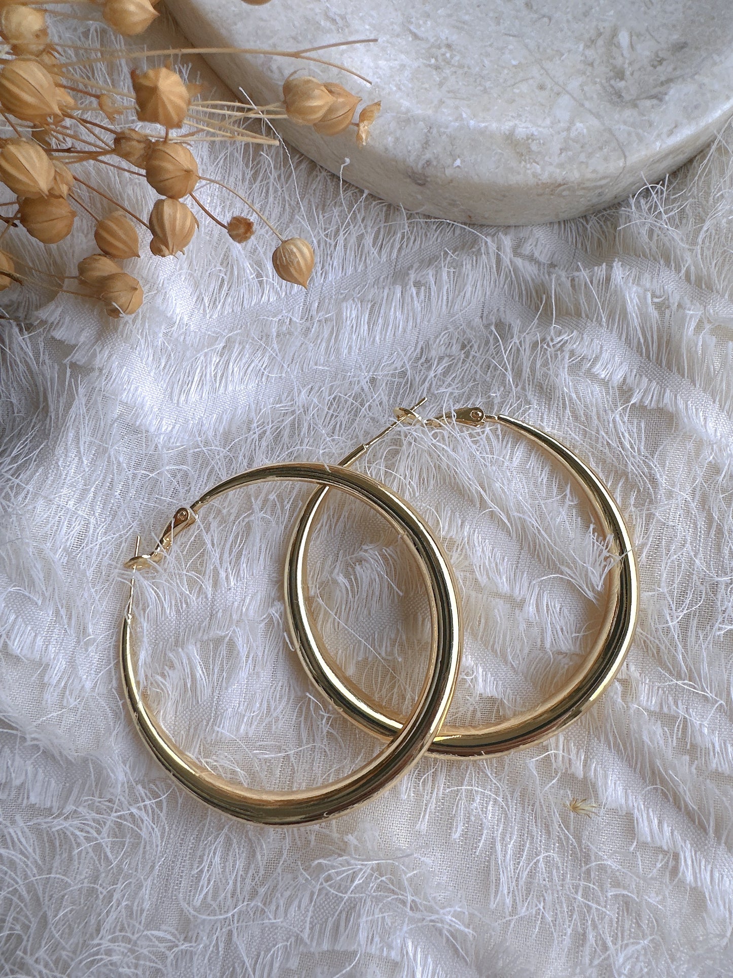 Soul Mate Big Hoop 50mm & 925 Silver Earrings