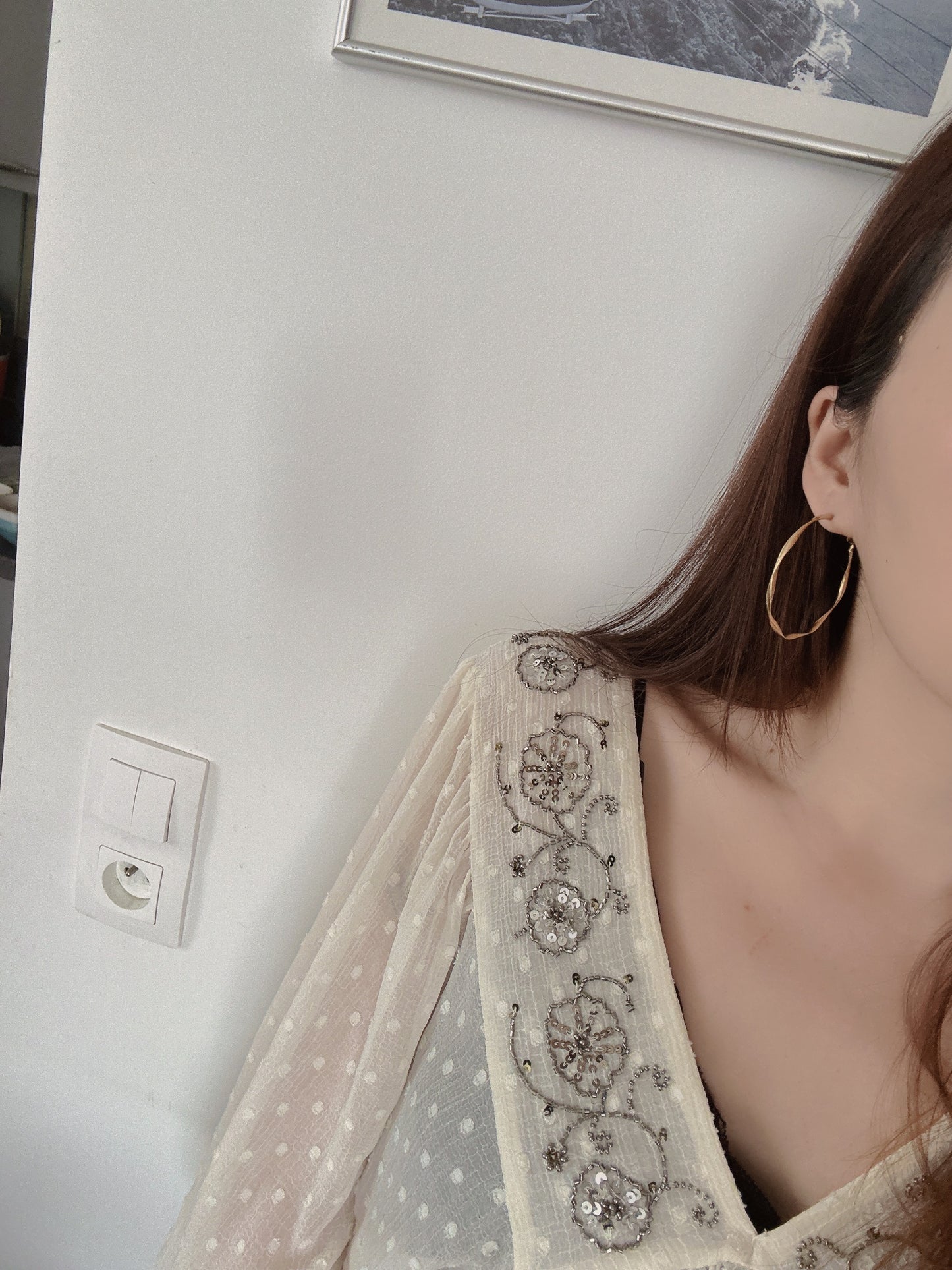 Soul Mate Ze & 50mm 18k Gold Plated Big Hoop Earrings