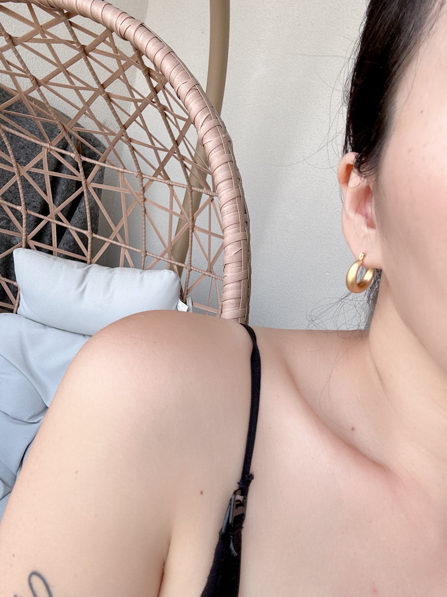 925 silver post mini hoop earrings