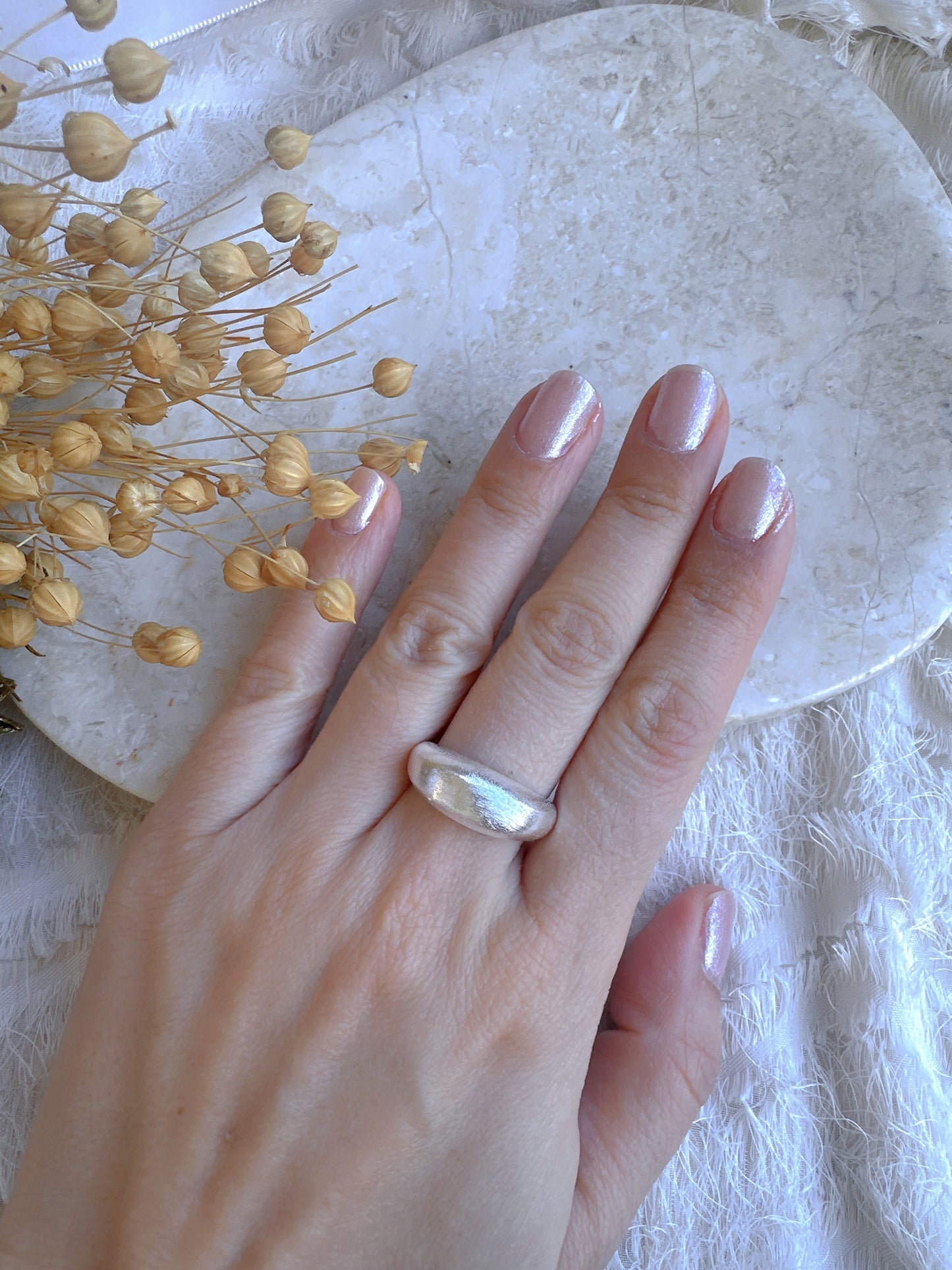 Soul Mate & 925 sterling silver adjustable ring
