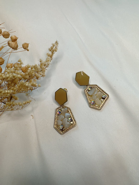 925 silver post glass earrings