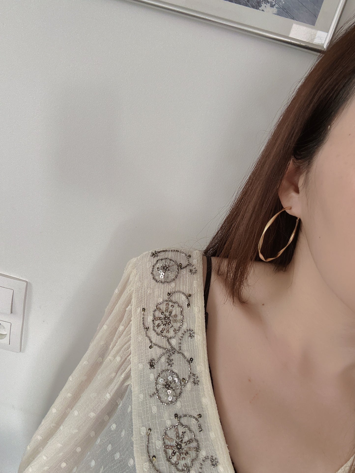 Soul Mate Ze & 50mm 18k Gold Plated Big Hoop Earrings