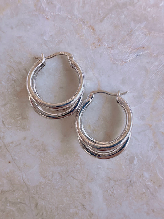 925 sterling silver mini hoop earrings