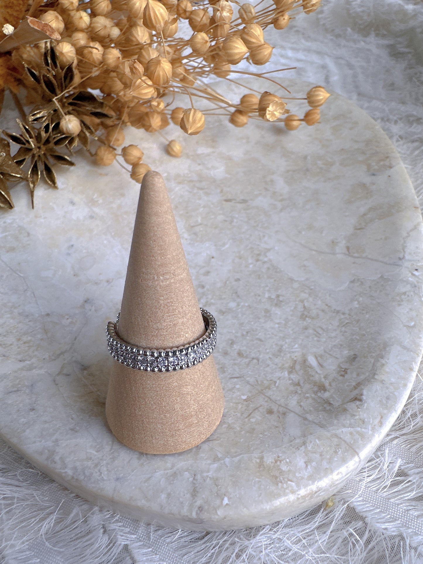 925 sterling Silver adjustable ring