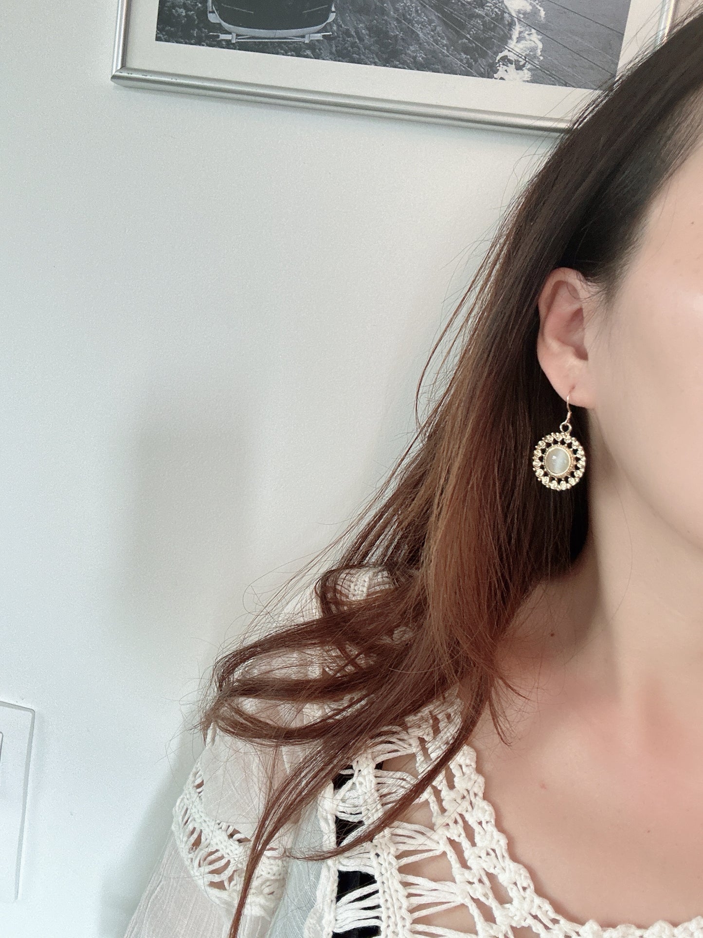 925 Silver needles rococo style earrings