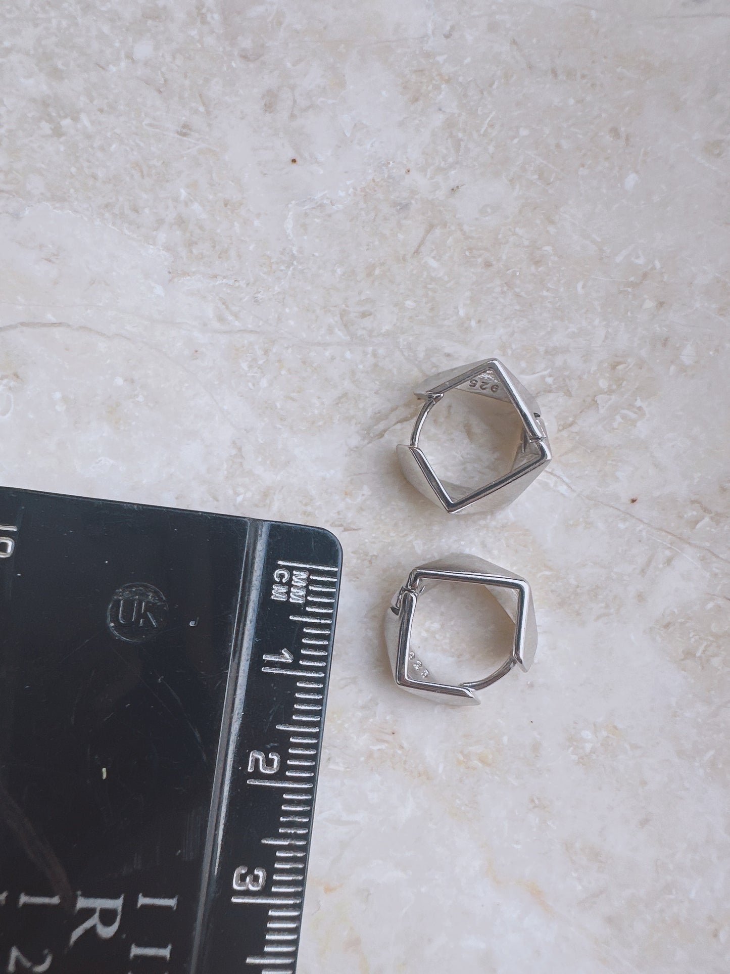 925 silver post unisex minimalist earrings