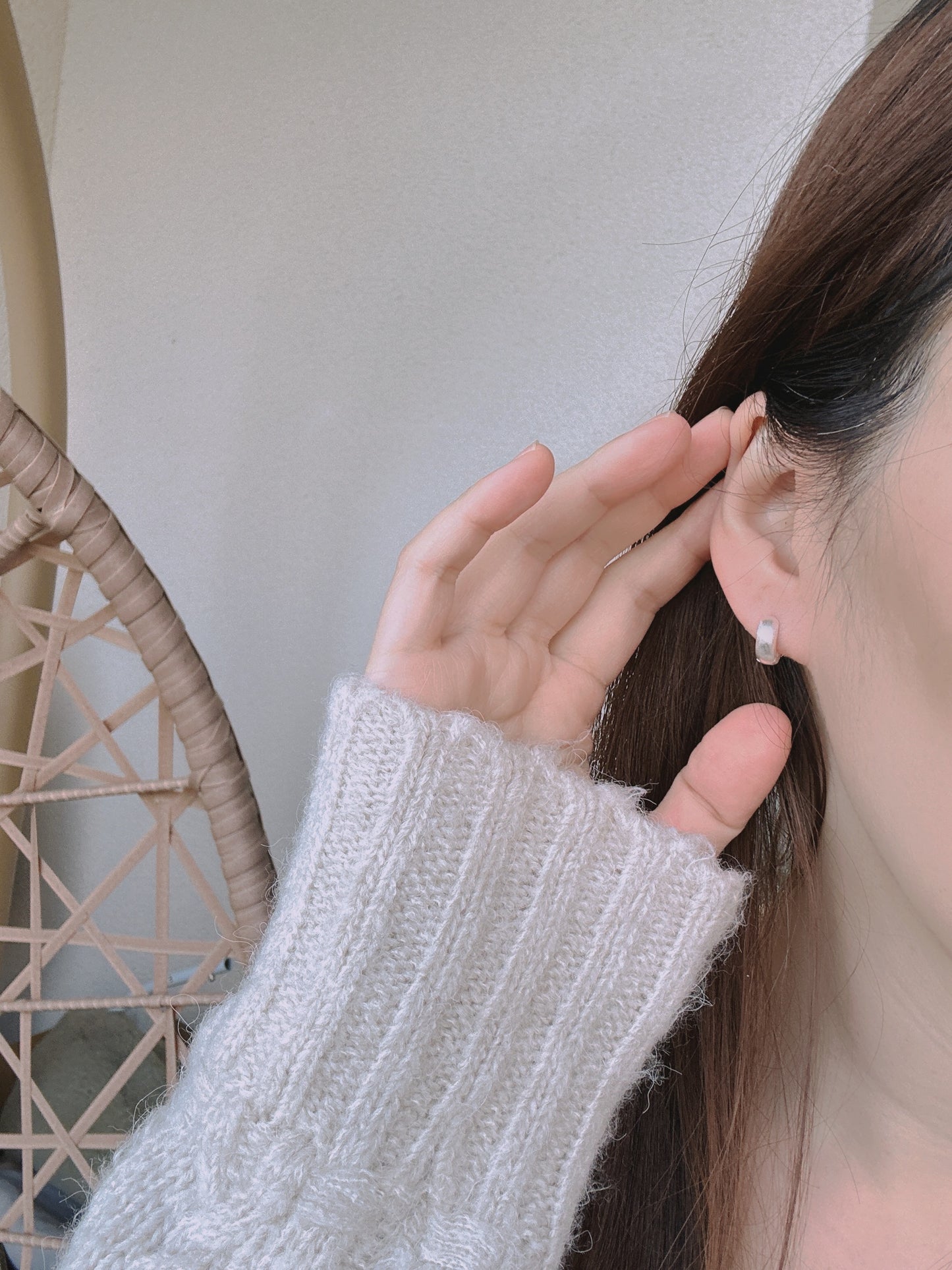 Soul Mate & Brushed Mini 925 Sterling Silver Small Hoop Earrings