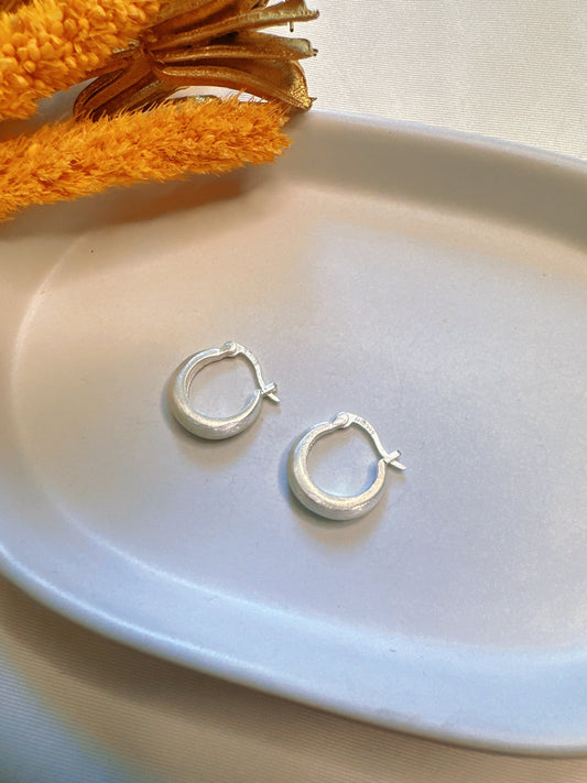 999 sterling silver mini hoop earring