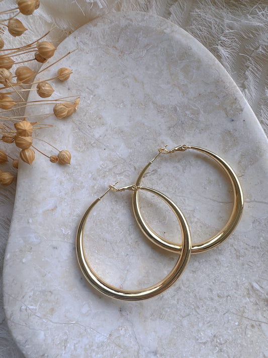 Soul Mate Big Hoop 50mm & 925 Silver Earrings