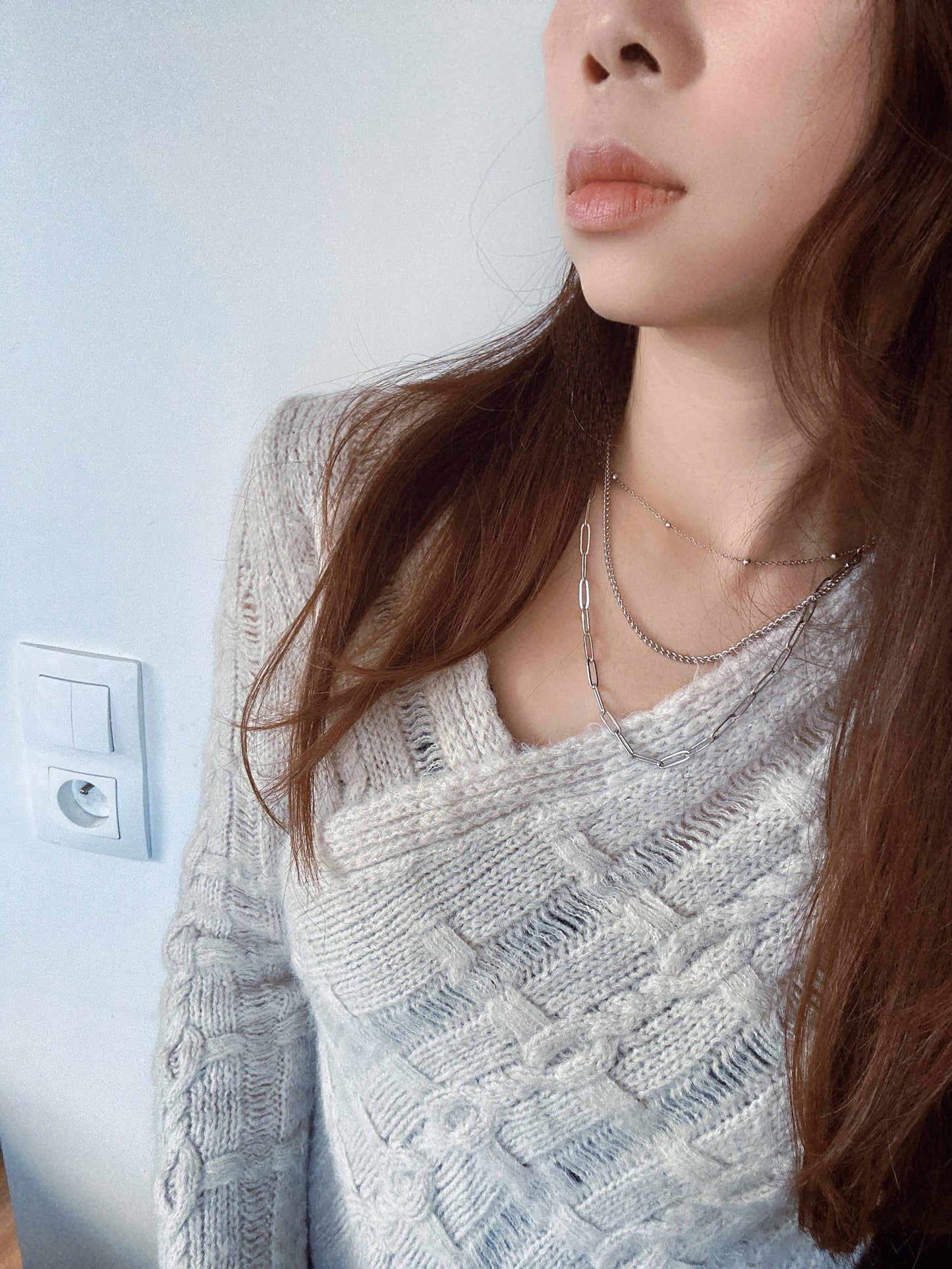 Soul Mate & Stainless steel 3 layers necklace