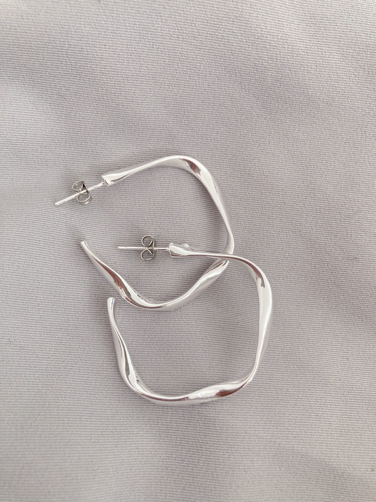 35mm 925 silver post earrings