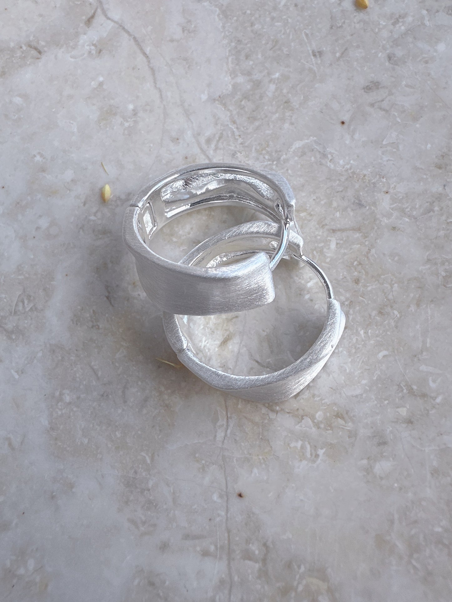 Soul Mate  & 925 silver post hoop earrings