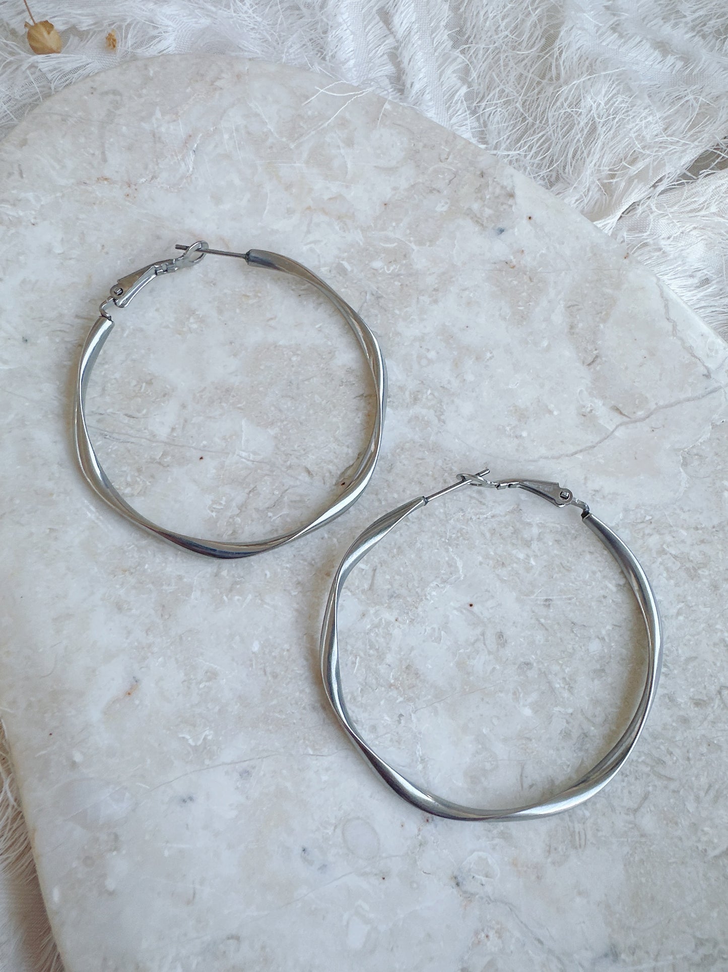 50mm Stainless steel big hoop earrings