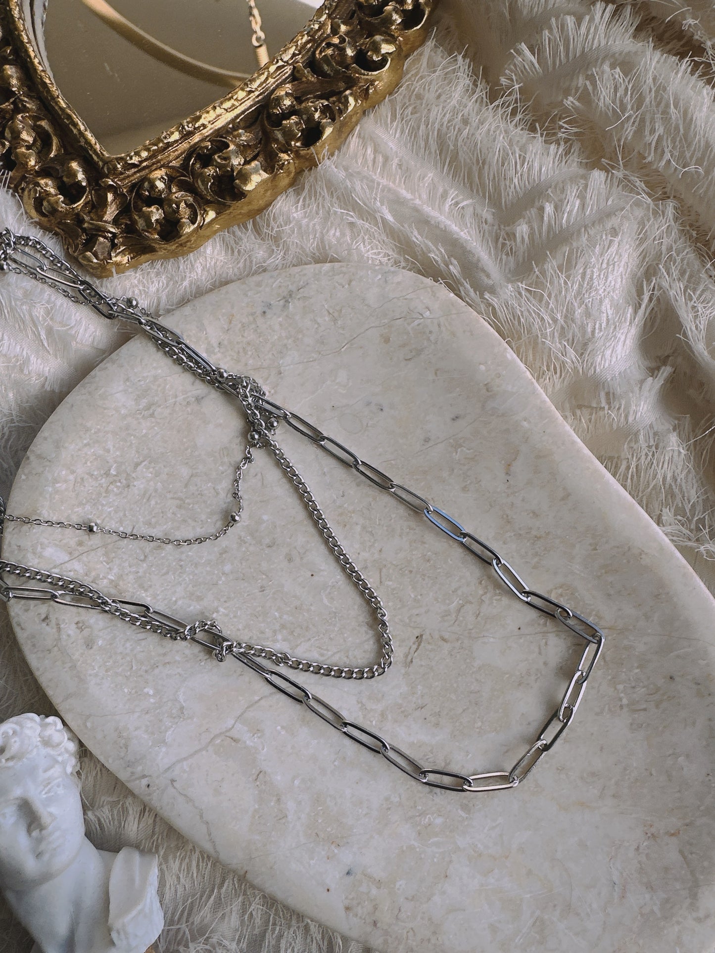 Soul Mate & Stainless steel 3 layers necklace