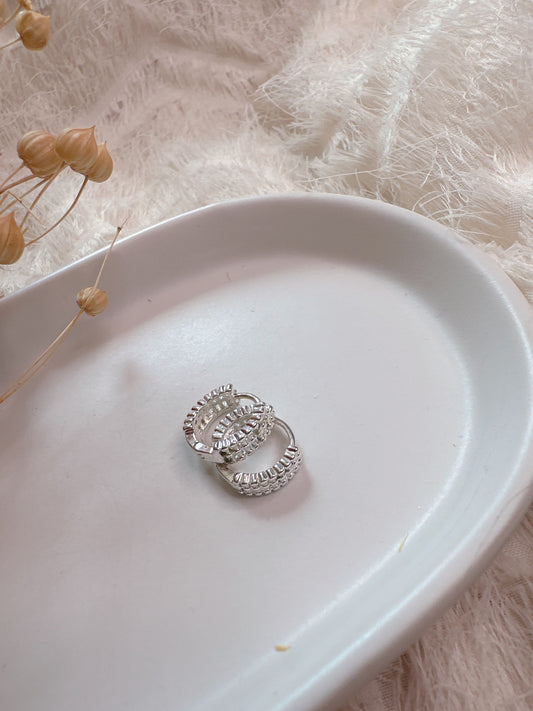 Stainless steel mini hoop earrings