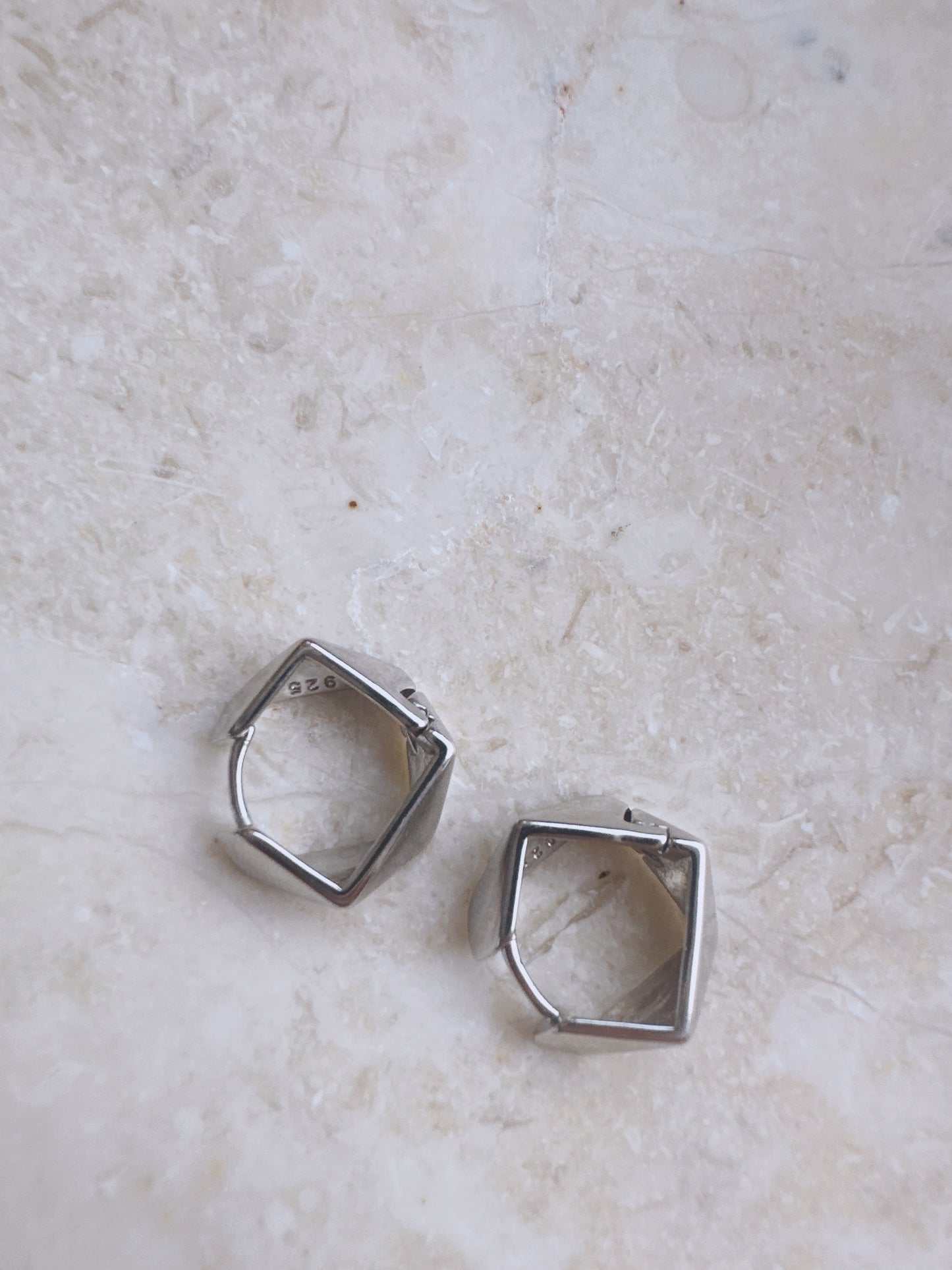 925 silver post unisex minimalist earrings