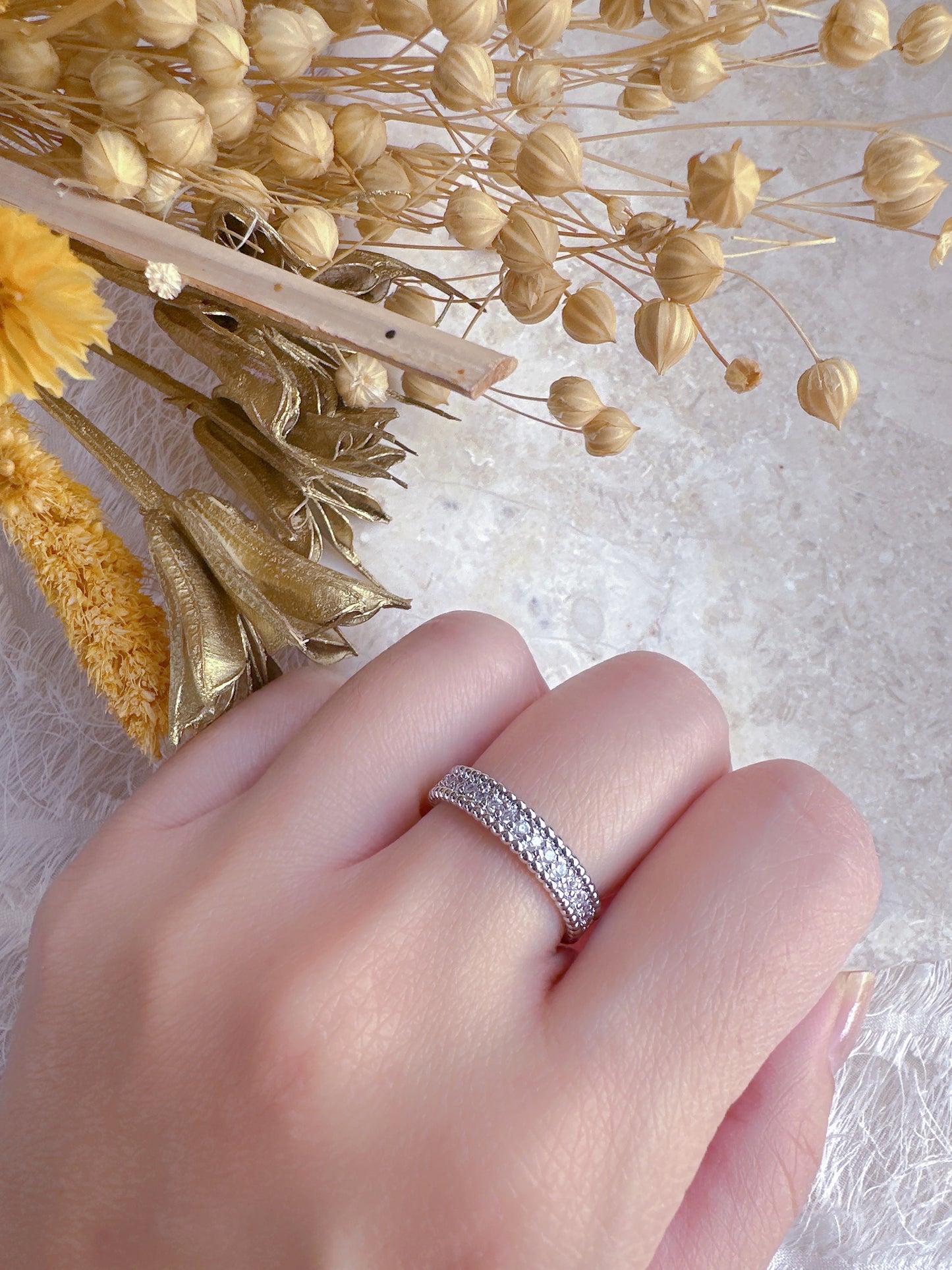 925 sterling Silver adjustable ring