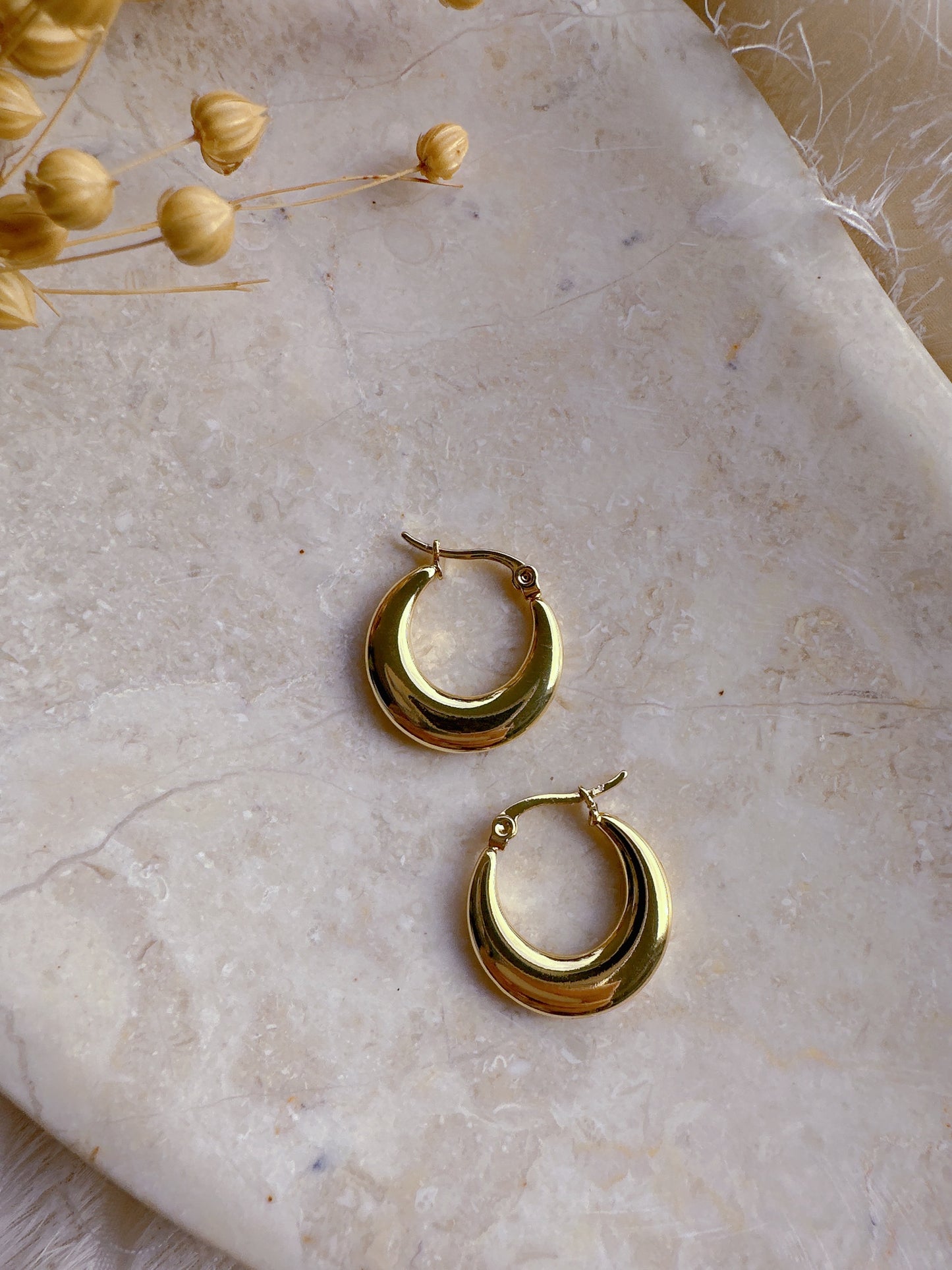 Soul Mate D & 18K Gold Plated Earrings