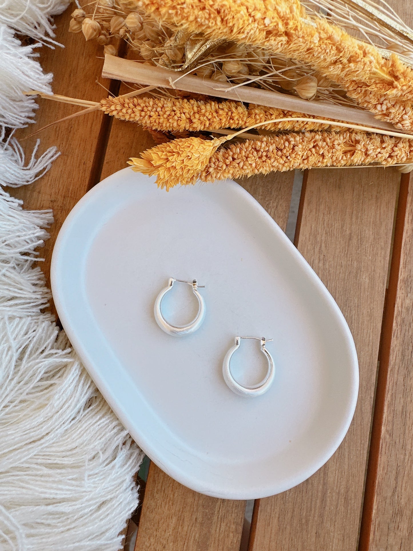 20mm 925 Silver post hoop earrings