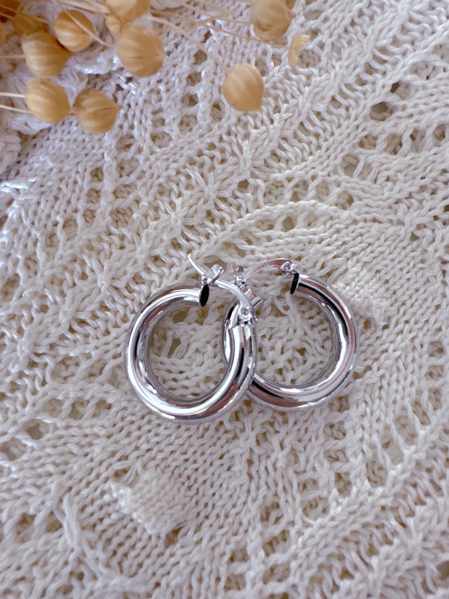 925 sterling silver hoop earrings