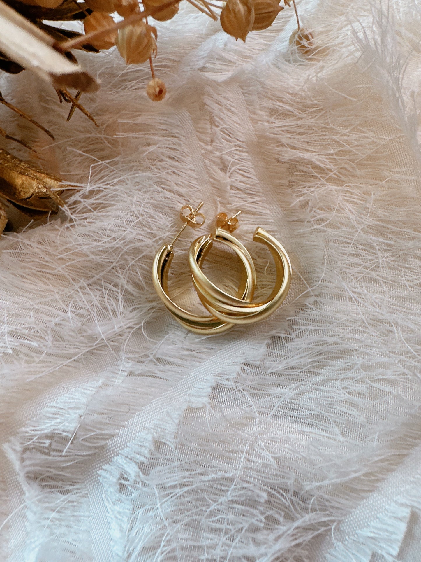 Soul Mate & Lily - 925 silver post matte earrings