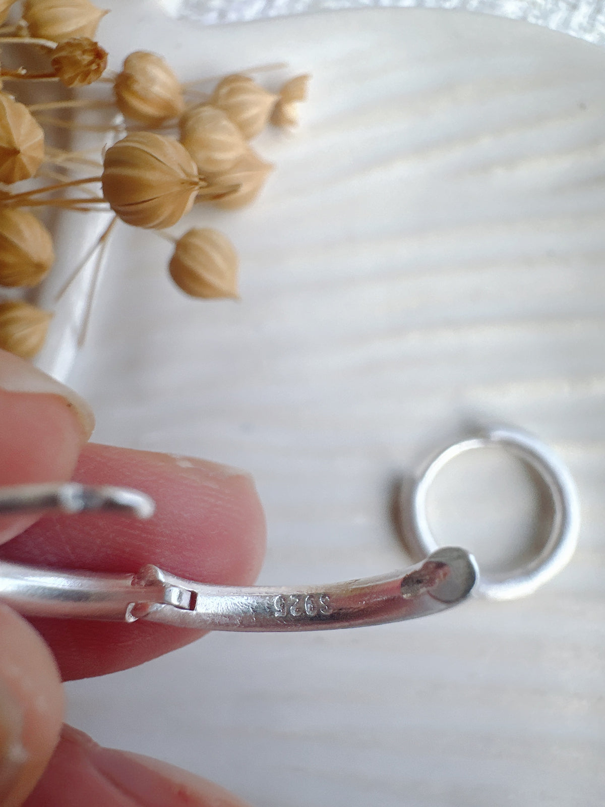 15mm Minimalist Matte Finish Unisex 925 Sterling Silver Hoop Earrings
