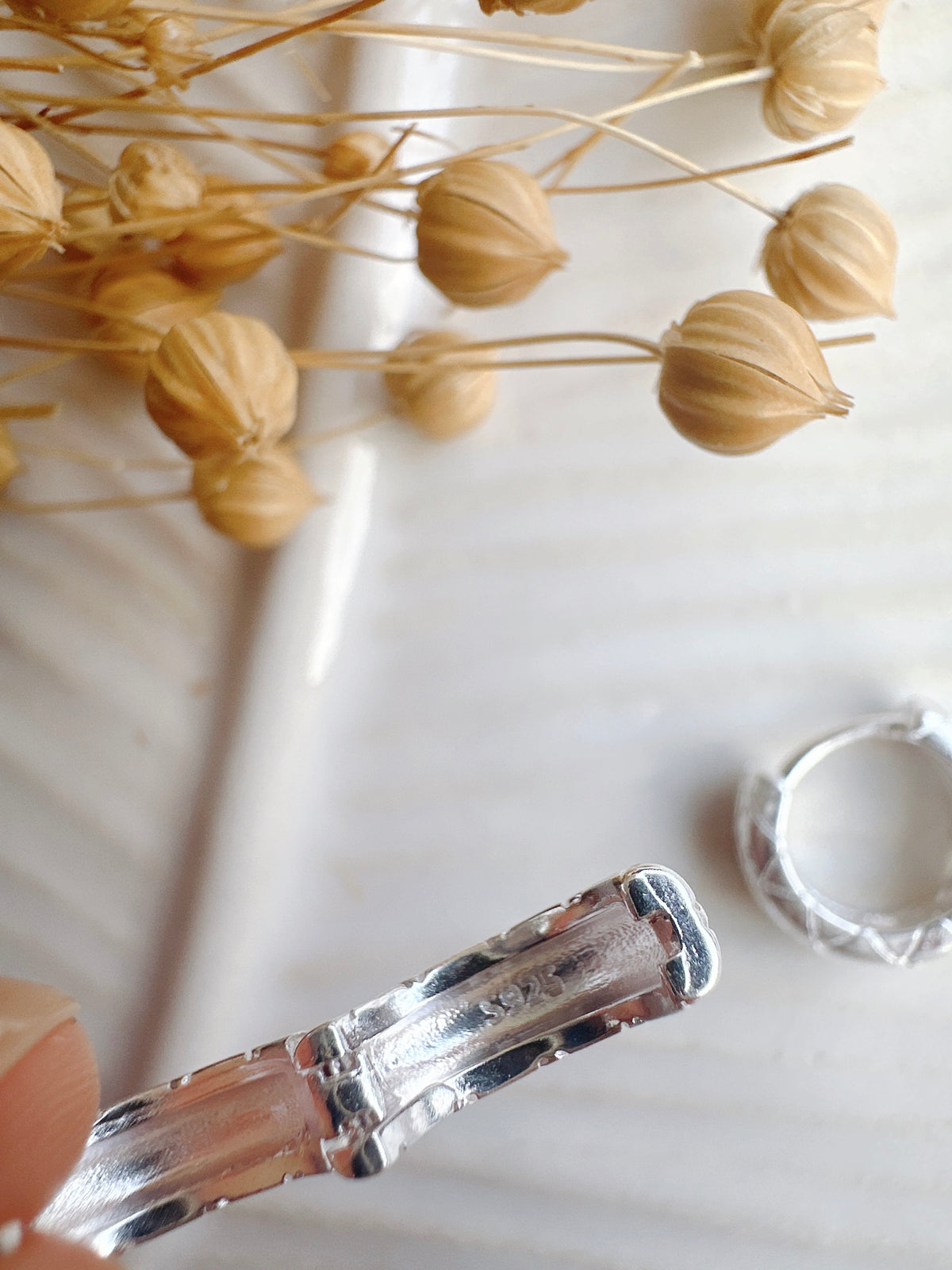 13mm 925 Sterling Silver Texured Hoop earrings
