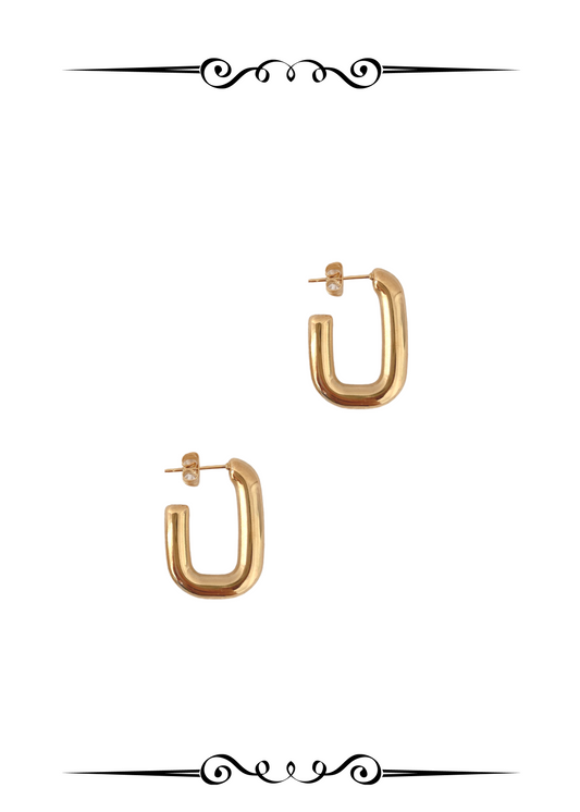 Soul mate Kimberly & 18K Plated golden Earrings