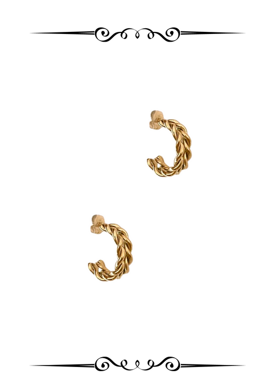 Soul Mate Laurel & 18K Gold Plated Earrings