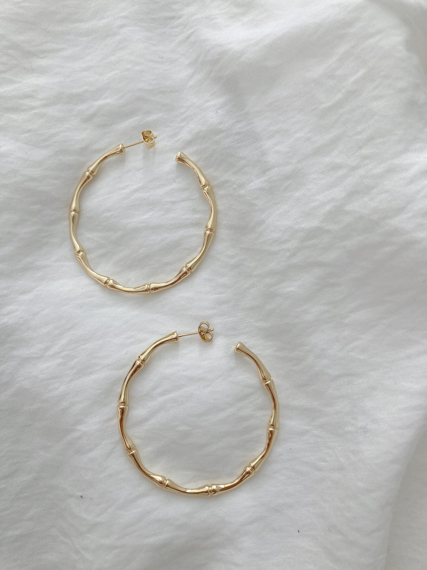 Soul Mate Bamboo Hoop & 925 Silver Earrings